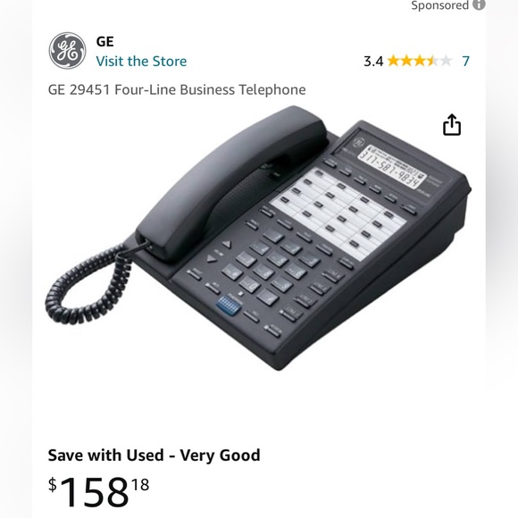 General Electric GE 4-Line Business Speakerphone - Caller ID - Intercom (29451)A - Picture 6 of 6